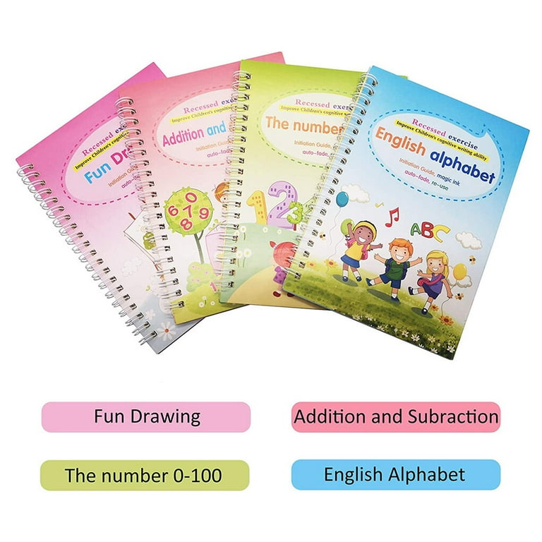 Large Size grooved Writing Books for Kids,Lucarni Reuable