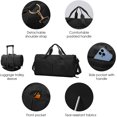 thumbnail image 3 of Petit Sac de Sport pour Femmes avec Compartiment pour Chaussures à Poche Mouillée Sac de Voyage Fourre-Tout Sac de Cabine Sac de Nuit Sac de Fin de Semaine pour Femmes, 3 of 5
