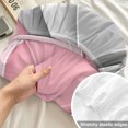 thumbnail image 4 of Twin XL Size Fitted Sheet Set - Pink Gray Ombre 2 Piece Bedding Sets 16" Deep Pocket Fitted Sheet with 1 Pillowcases, Modern Abstract Moire Art Geometric Brushed Microfiber Hotel Luxury Bed Sheets, 4 of 9