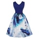 thumbnail image 4 of Rockabilly Vintage de año 50 para Mujer Cóctel - Azul, S S BLESIY Vestido de oscilación de las mujeres de la vendimia, 4 of 8