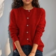 thumbnail image 2 of Sinyiin Stretchy Casual Cropped Sweater Cardigan For Women Lightweight Long Sleeve Knit, 2 of 7