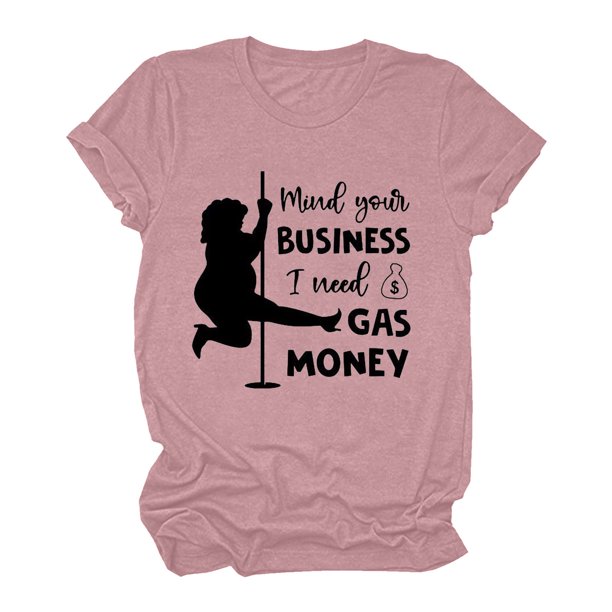 Gibobby Playera TéRmica Ligera Mujeres Casual Impresión Manga Corta Tops Blusa Cuello Redondo Casual Tee Túnica Camisas(Rosa, XXL)
