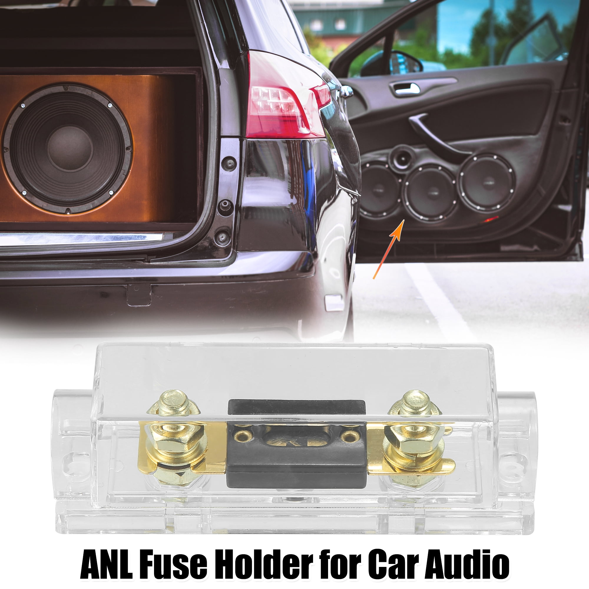 5pcs 60 Amp Fuse 0 4 8 10 Gauge Inline ANL Fuse Holders Clear Fuse Block for Car Audio Video Stereo