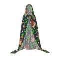 thumbnail image 7 of Honeii Cute Hedgehogs Cactus Blue Print Poncho Cape, Cloak Coat, Snuggly Hooded Wearable Blanket, Hooded Cape For Teenagers,Halloween Costumes-Small, 7 of 7