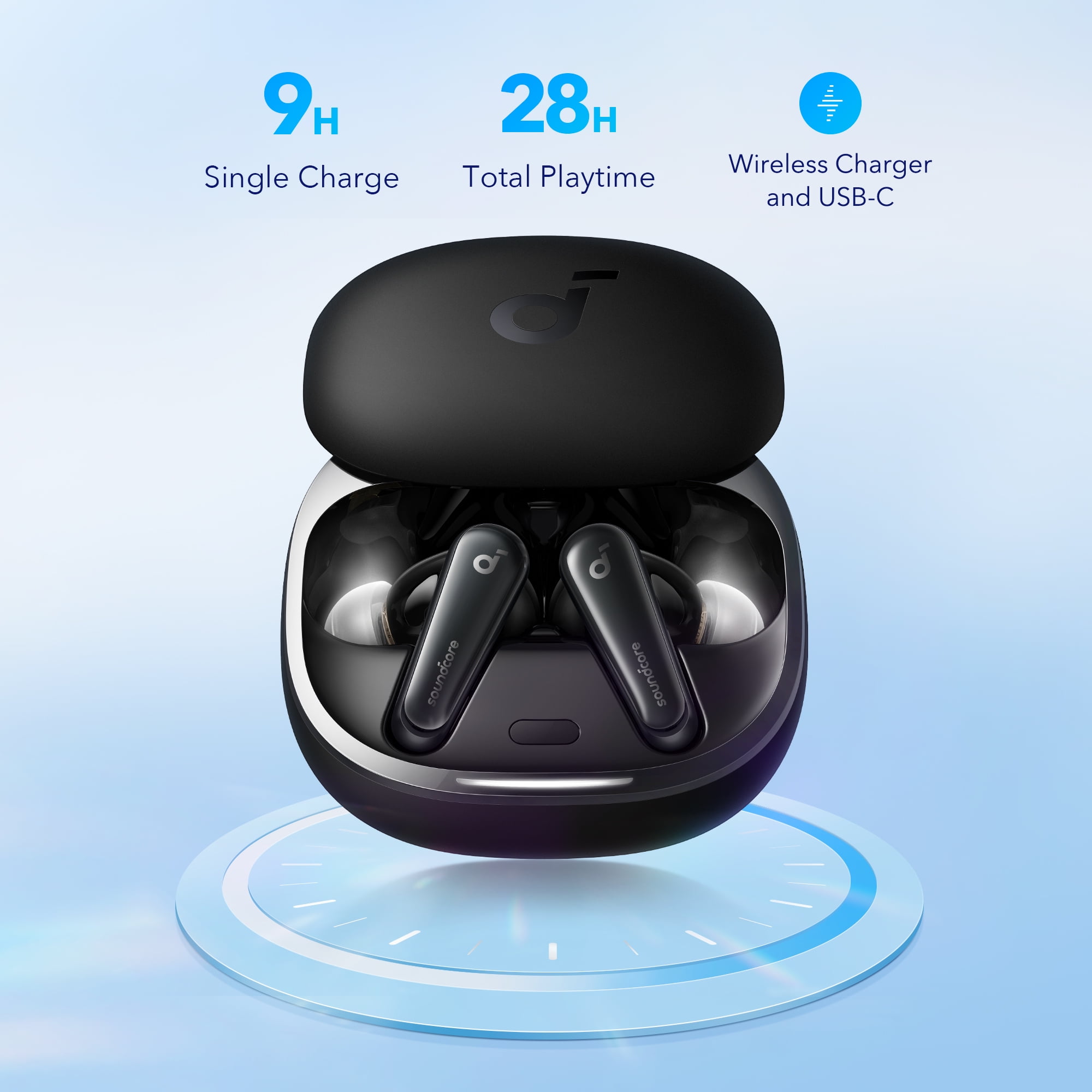 Soundcore Liberty 4 NC Wireless Earbuds Adaptive Noise Cancelling 50h  Playtime