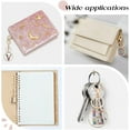 thumbnail image 5 of 1Box 4 Styles Letter Keychain Colorful Rhinestone Keychain for Women Purse Charms Crystal Alphabet Initial Letter Pendant with Key Ring Flat Round Shiny Alphabet Keyring, 5 of 6