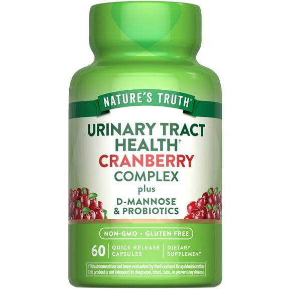 Cranberry Complex | 60 Capsules | Plus D-Mannose & Probiotics | by Nature's Truth