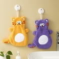 thumbnail image 3 of Cute Chenille Hand Towels for Bathroom, Hanging Hand Towel with Hanging Loop, Funny Cartoon Animal Kids Hand Towel Set Kitchen, Absorbent Thick, 3 of 8