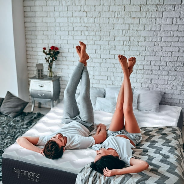 Sognare Zones Colchon Tamano King Size Hipoalergenico y Lavable Material 100 Algodon y Memory Foam Tecnologia Gravity Adaptive Hipoalergenico Sognare king Walmart en linea