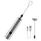 thumbnail image 1 of Espumador de leche eléctrico, herramienta licuadora de alimentos, Mini batidor de huevos inalámbrico de 3 velocidades, mezclador de bebidas para café, Plata Sunnimix Espumador de leche eléctrico, 1 of 5