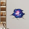 thumbnail image 2 of 1pc 3D Universe Floor Sticker, Plastic Star Break Through Peel And Stick Wallpaper / Floor Sticker, Outer Space Galaxy Broken Wall / Floor / Ceiling Art Decals For Living Room Bedroom Home Decor (25.2, 2 of 4