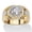 Yellow Gold-Plated Brass, variant on Men's 1.44 TCW Cubic Zirconia Octagon Ring in 14k Gold-Plated