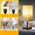thumbnail image 6 of Bedside Lamp with USB Ports - Touch Control Table Lamp for Bedroom with USB C+A Charging Ports & AC Outlets, 3 Way Dimmable Nightstand Light for Living Room (LED Bulb Included）, 6 of 9