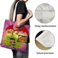 thumbnail image 3 of American Dragon Jake Long-theme canvas Tote Bag for Women Aesthetic Shopping Grocery Reusable Bags with Inner Zipper Women Gift 13.8 x 15.8 inches（35x40cm）, 3 of 6