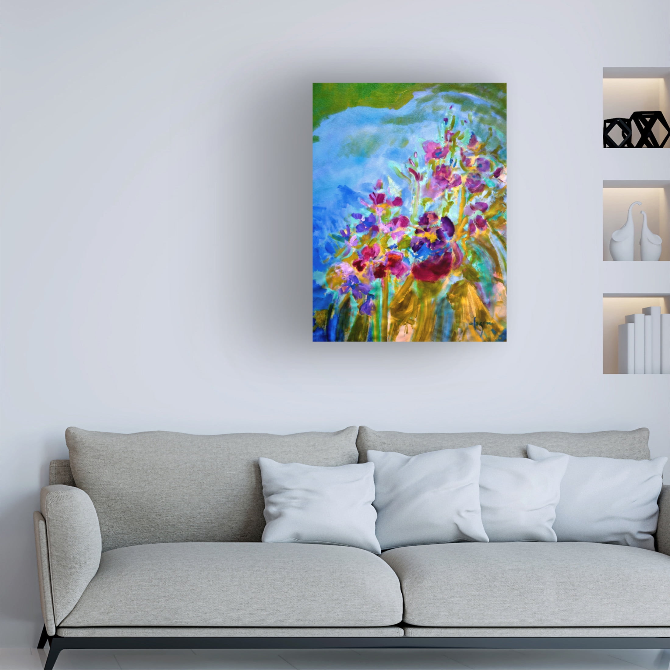 Canvas Wall Art - Dorothy Fagan 'Onamorningpond' Wall Art for Living Room, Bedroom, or Office D?cor by Trademark Fine Art - 24 x 32 Inches