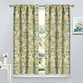 thumbnail image 3 of William Morris Floral Curtains, Watercolor Vintage Flower Art Style Room Windows Treatments for Bedroom Living Room, Boho Chic Green Floral Printed Drapes 2 Panel Sets,55x63 Inch, 3 of 6