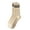 Khaki, variant on Xinwanna 1 Pair Women Socks Ribbed Cuffs Twist Textures Sweat-absorbent Elastic Socks Autumn Winter Mid-tube Thick Warm Socks (Coffee,One Size)