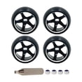 thumbnail image 2 of arctrm 4Pcs Wheel Rims Replace Modification Sturdy 25mm Premium Aluminum Alloy Rims for Black, 2 of 8