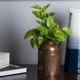 thumbnail image 5 of Vickerman 12" Artificial Green Pothos Leaf Bush, Set of 3, 5 of 5