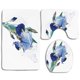 thumbnail image 1 of Juego de alfombras de baño ABPHQTO Flor Shabby Chic Iris 3 piezas, 1 of 2
