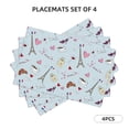 thumbnail image 2 of Placemats Set Of 4 / 6, Romantic Eiffel Tower Placemats For Dining Table Indoor/Outdoors Heat Resistant Washable Placemats 18" X 12", 2 of 8