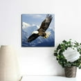 thumbnail image 3 of ONETECH Savannan Canvas Artwork Oil Painting Art, Eagle Flying in The Sky Snow Mountain Scenery Square Framed Wall Decorations Prints Picture for Bedroom Kitchen Living Room 16\x16\, 3 of 4