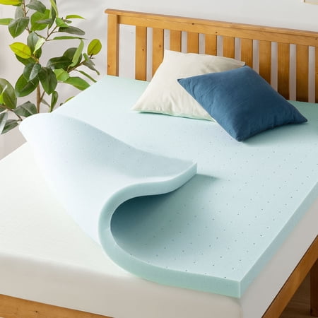 Best Price Mattress 2.5" Cooling Gel Ventilated Memory Foam Mattress Topper, Short Queen