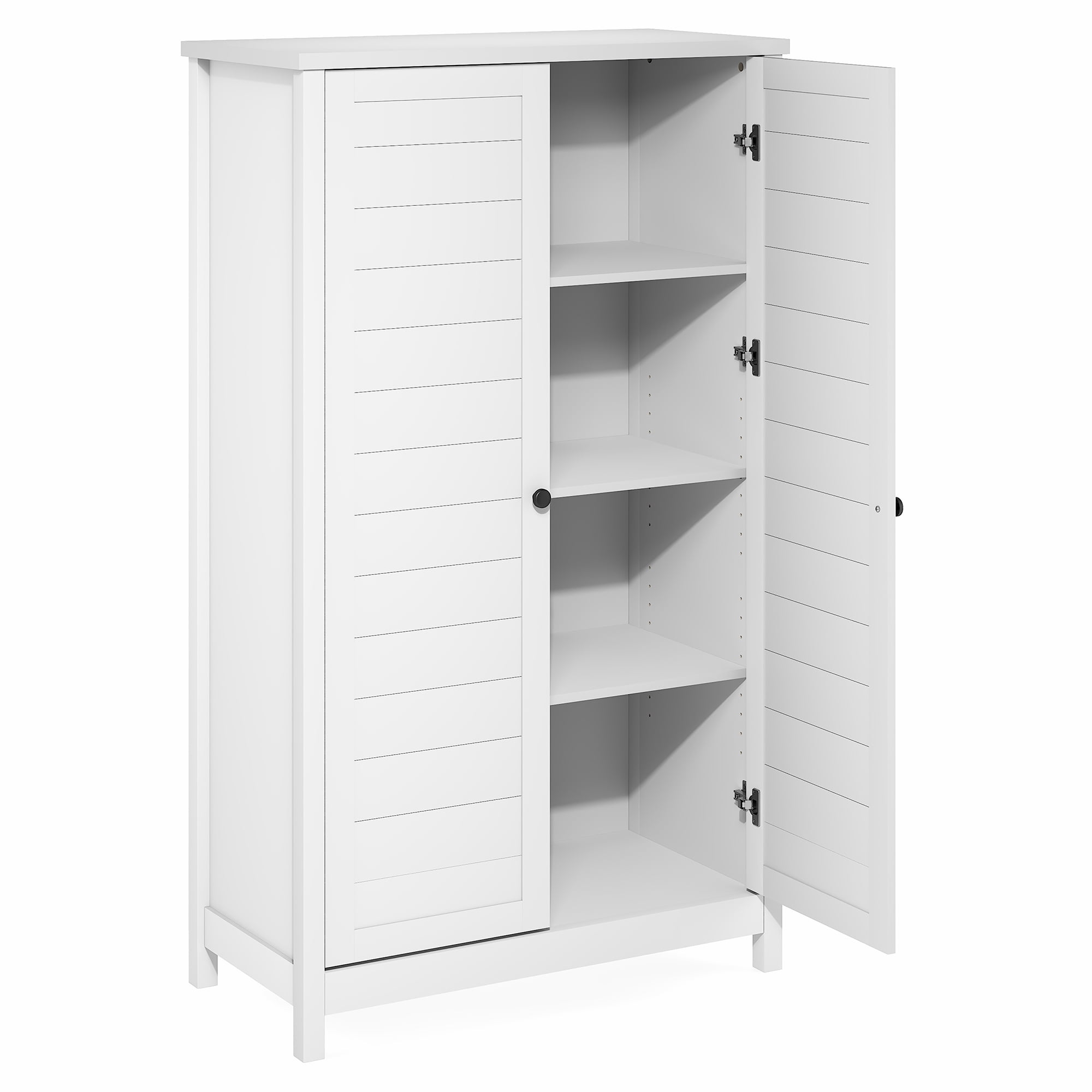 Furinno Robin Storage Kitchen Cabinet with 2 Doors 60H in White