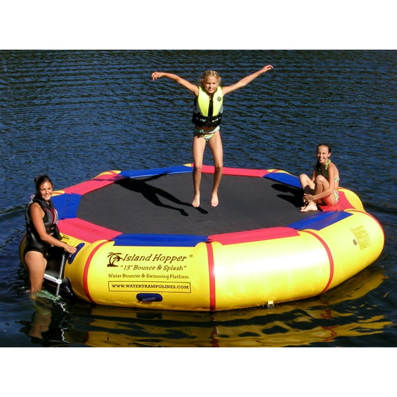 Island Hopper 13' Bounce N Splash Padded Water Bouncer