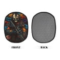 thumbnail image 2 of Pofeuu Vibrant Skull Soldier Print Silicone Pot Mat Mitten With Hanging Loop Heat Resistant Oven Mitts Non-Slip Bbq Baking Smoking Potholders, 2 of 7