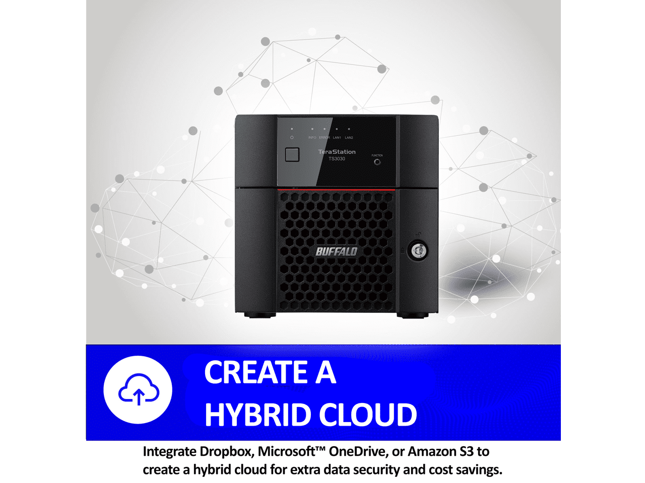 BUFFALO TeraStation 3230DN 2-Bay Secure SMB Desktop NAS 16TB (2x8TB) with Hard Drives Included - Annapurna Labs Alpine AL524 Quad-core (4 Core) 2 GHz - 2 x HDD Supported - 2 x HDD Installed - 16 TB...