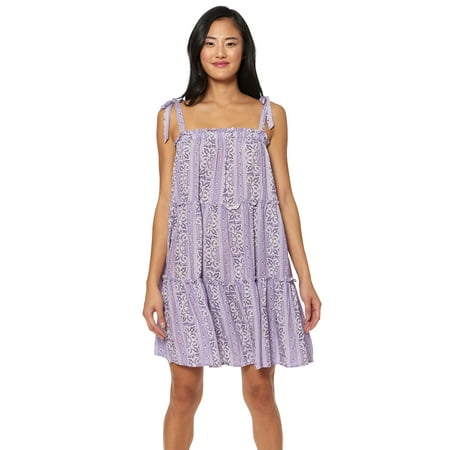 Jessica Simpson Women's Swimsuit Border Bathing Suit Cover Up, Lavender