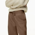 thumbnail image 5 of Susanny Sweat Pants for Women Straight Leg Petite Fleece Lined High Waisted Joggers Pants Baggy Clearance with Pockets Drawstring Plus Size Sweat Pants for Curvy Women Brown 2XL, 5 of 9