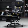 thumbnail image 3 of Fancy Executive Ergonomic Office Chair Leather Olive Drab Comfy Computer Chair Nordic Modern Silla Oficina Office Furniture My Lux Decor Round, 3 of 21