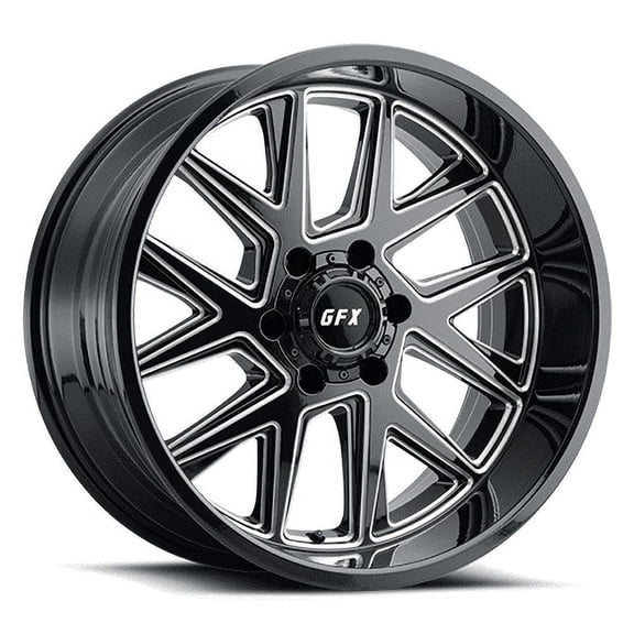 G-FX TM6 Rim 20X9 6X139.7 Offset 12 Gloss Black Milled (Quantity of 1)