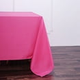 thumbnail image 2 of BalsaCircle 90" x 90" Square Polyester Tablecloth Fuchsia, 2 of 8