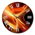 thumbnail image 2 of Designart "Vibrant Orange Warm Fractal Design V III" Fractals Oversized Wall Clock, 2 of 5