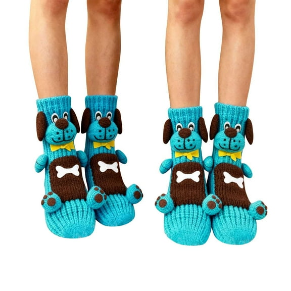 Animal Knitted Socks for Adults Novelty Floor Sock 3D Dog Slipper Socks Winter Men Women