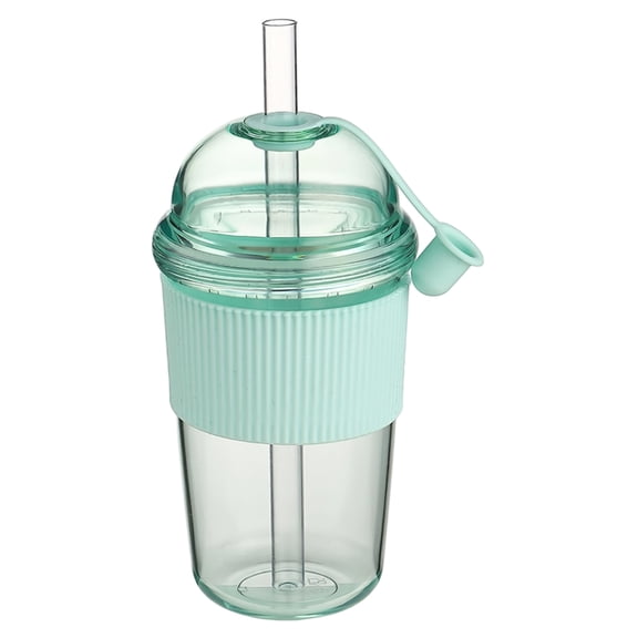 Reusable Iced Coffee Cup 17.6oz Plastic Tumblers With Lids And Straw Sleeve for Cold Drinks Iced Coffee Bubble Tea