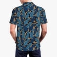 thumbnail image 3 of Balery Blue Leaves A Printed Men’s Short Sleeve Polo Shirt, Midweight Men's Shirt,Golf Polo shirts -XX-Large, 3 of 8