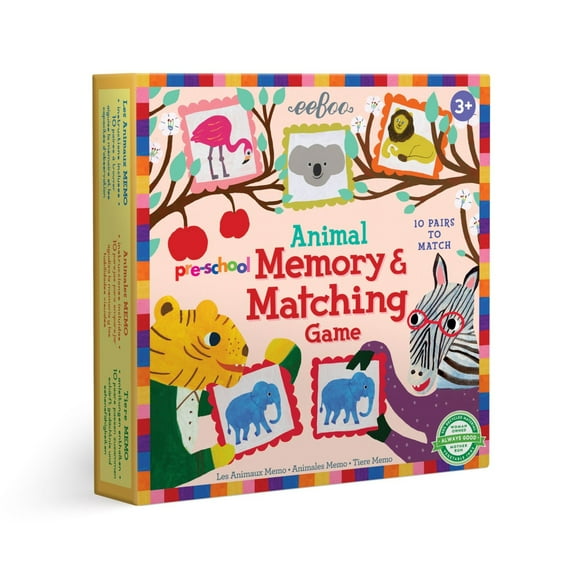 eeBoo Pre-School Animal Memory and Matching Game