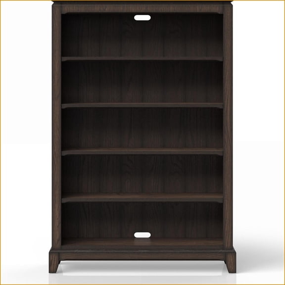 Bookcase, Traditional 6-Foot Stand Alone | Dark Brown | Solid Wood   MDF