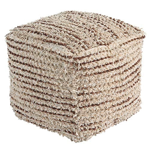 Signature Design by Ashley Jorge Pouf - Repose-Pieds & Pouf Confortable - Casual - Marron/crème