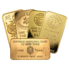 1 oz Gold Bar - Random Design without Assay