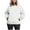 White, variant on dGslk Women's Plus Size Fleece Hoodie Sweatshirt Casual Long Sleeve Pullover with Kangaroo Pocket Soft Warm Oversized Top Black L