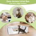 thumbnail image 2 of Low Entry Litter Box for Senior or Disabled & Injured Cats, Stainless Steel High Sided Enclosed Easy Step in Entry-Large Metal Kitty Litter Box for Kittens, Odor Control, 2 of 9