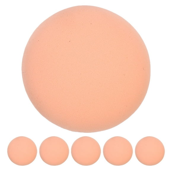 6 esponjas de maquillaje en polvo para base y corrector, pequeñas borlas de maquillaje para rostro, secas y húmedas, de doble uso, redondas