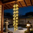 thumbnail image 6 of Solar Flower Hanging Wind Chime Light,Waterproof Outdoor LED Pendant Lamp,Solar Powered Auto Charging Warm Glow Light,Decorative Hanging Lantern for Garden Patio Balcony Yard Tree, 6 of 6