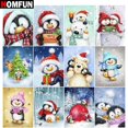thumbnail image 2 of HOMFUN-pintura de diamante redondo/cuadrado completa, cuadro artesanal 5D, punto de cruz bordado 3D de "pingüino de Navidad de invierno", regalo para decoración del hogar, 2 of 4