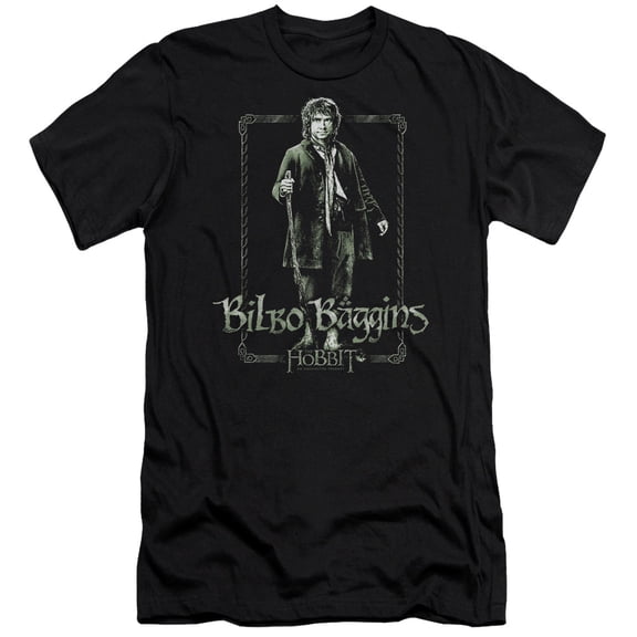 The Hobbit Bilbo Stare S/S Adult 30/1 T-Shirt Black